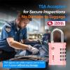 imageFORGE 4Digit TSA Approved Travel Locks  TSA008 Key System Key Duplication Impossible HeavyDuty Combination Padlock for Travel Gym Pelican Case Orange 2 LocksPINK 1 LOCK