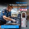 imageFORGE 4Digit TSA Approved Travel Locks  TSA008 Key System Key Duplication Impossible HeavyDuty Combination Padlock for Travel Gym Pelican Case Orange 2 LocksGREY 2 LOCKS