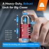 imageFORGE 4Digit TSA Approved Travel Locks  TSA008 Key System Key Duplication Impossible HeavyDuty Combination Padlock for Travel Gym Pelican Case Orange 2 LocksRED 1 LOCK