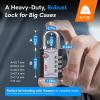 imageFORGE 4Digit TSA Approved Travel Locks  TSA008 Key System Key Duplication Impossible HeavyDuty Combination Padlock for Travel Gym Pelican Case Orange 2 LocksGREY 2 LOCKS
