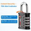 imageFORGE 4Digit TSA Approved Travel Locks  TSA008 Key System Key Duplication Impossible HeavyDuty Combination Padlock for Travel Gym Pelican Case Orange 2 LocksBLACK 1 LOCK