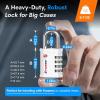 imageFORGE 4Digit TSA Approved Travel Locks  TSA008 Key System Key Duplication Impossible HeavyDuty Combination Padlock for Travel Gym Pelican Case Orange 2 LocksWHITE 1 LOCK