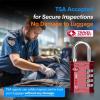 imageFORGE 4Digit TSA Approved Travel Locks  TSA008 Key System Key Duplication Impossible HeavyDuty Combination Padlock for Travel Gym Pelican Case Orange 2 LocksRED 1 LOCK