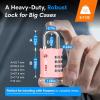 imageFORGE 4Digit TSA Approved Travel Locks  TSA008 Key System Key Duplication Impossible HeavyDuty Combination Padlock for Travel Gym Pelican Case Orange 2 LocksPINK 1 LOCK