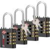 imageForge DualOpening Key or Combination Access Lock TSA Approved Locks for Luggage Pelican case Travel Gym School Stainless Steel Shackle Green 2 PkBlack