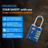 imageForge DualOpening Key or Combination Access Lock TSA Approved Locks for Luggage Pelican case Travel Gym School Stainless Steel Shackle Green 2 PkBlue