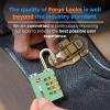 imageForge DualOpening Key or Combination Access Lock TSA Approved Locks for Luggage Pelican case Travel Gym School Stainless Steel Shackle Green 2 PkGreen