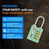 imageForge DualOpening Key or Combination Access Lock TSA Approved Locks for Luggage Pelican case Travel Gym School Stainless Steel Shackle Green 2 PkGreen