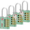 imageForge DualOpening Key or Combination Access Lock TSA Approved Locks for Luggage Pelican case Travel Gym School Stainless Steel Shackle Green 2 PkGreen