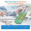imageForge DualOpening Key or Combination Access Lock TSA Approved Locks for Luggage Pelican case Travel Gym School Stainless Steel Shackle Green 2 PkGreen