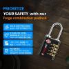imageForge DualOpening Key or Combination Access Lock TSA Approved Locks for Luggage Pelican case Travel Gym School Stainless Steel Shackle Green 2 PkMulti Color