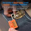 imageForge DualOpening Key or Combination Access Lock TSA Approved Locks for Luggage Pelican case Travel Gym School Stainless Steel Shackle Green 2 PkOrange