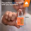 imageForge DualOpening Key or Combination Access Lock TSA Approved Locks for Luggage Pelican case Travel Gym School Stainless Steel Shackle Green 2 PkOrange