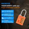 imageForge DualOpening Key or Combination Access Lock TSA Approved Locks for Luggage Pelican case Travel Gym School Stainless Steel Shackle Green 2 PkOrange