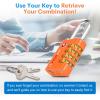 imageForge DualOpening Key or Combination Access Lock TSA Approved Locks for Luggage Pelican case Travel Gym School Stainless Steel Shackle Green 2 PkOrange