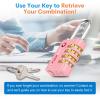 imageForge DualOpening Key or Combination Access Lock TSA Approved Locks for Luggage Pelican case Travel Gym School Stainless Steel Shackle Green 2 PkPink