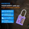 imageForge DualOpening Key or Combination Access Lock TSA Approved Locks for Luggage Pelican case Travel Gym School Stainless Steel Shackle Green 2 PkPurple