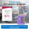 imageForge DualOpening Key or Combination Access Lock TSA Approved Locks for Luggage Pelican case Travel Gym School Stainless Steel Shackle Green 2 PkPurple