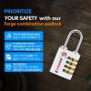 imageForge DualOpening Key or Combination Access Lock TSA Approved Locks for Luggage Pelican case Travel Gym School Stainless Steel Shackle Green 2 PkWhite