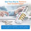 imageForge DualOpening Key or Combination Access Lock TSA Approved Locks for Luggage Pelican case Travel Gym School Stainless Steel Shackle Green 2 PkWhite