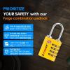 imageForge DualOpening Key or Combination Access Lock TSA Approved Locks for Luggage Pelican case Travel Gym School Stainless Steel Shackle Green 2 PkYellow