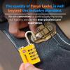 imageForge DualOpening Key or Combination Access Lock TSA Approved Locks for Luggage Pelican case Travel Gym School Stainless Steel Shackle Green 2 PkYellow