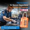 imageForge Luggage Locks TSA Approved 4 Pack 4 Colors Small Combination Lock with Zinc Alloy Body Open Alert Easy Read Dials for Travel Suitcase Bag Backpack LockersOrange 2PK
