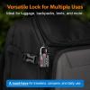 imageForge Luggage Locks TSA Approved 4 Pack 4 Colors Small Combination Lock with Zinc Alloy Body Open Alert Easy Read Dials for Travel Suitcase Bag Backpack LockersBlack