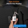 imageForge Luggage Locks TSA Approved 4 Pack 4 Colors Small Combination Lock with Zinc Alloy Body Open Alert Easy Read Dials for Travel Suitcase Bag Backpack LockersSilver