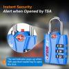 imageForge Luggage Locks TSA Approved 4 Pack 4 Colors Small Combination Lock with Zinc Alloy Body Open Alert Easy Read Dials for Travel Suitcase Bag Backpack LockersAllColors2