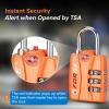 imageForge Luggage Locks TSA Approved 4 Pack 4 Colors Small Combination Lock with Zinc Alloy Body Open Alert Easy Read Dials for Travel Suitcase Bag Backpack LockersOrange 2PK