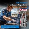 imageForge Luggage Locks TSA Approved 4 Pack 4 Colors Small Combination Lock with Zinc Alloy Body Open Alert Easy Read Dials for Travel Suitcase Bag Backpack LockersBlack 6PK