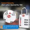 imageForge Luggage Locks TSA Approved 4 Pack 4 Colors Small Combination Lock with Zinc Alloy Body Open Alert Easy Read Dials for Travel Suitcase Bag Backpack LockersWhite 2 Locks