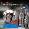 imageForge Luggage Locks TSA Approved 4 Pack 4 Colors Small Combination Lock with Zinc Alloy Body Open Alert Easy Read Dials for Travel Suitcase Bag Backpack LockersBlack 2 PK