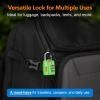 imageForge Luggage Locks TSA Approved 4 Pack 4 Colors Small Combination Lock with Zinc Alloy Body Open Alert Easy Read Dials for Travel Suitcase Bag Backpack LockersGreen 2Pk