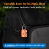 imageForge Luggage Locks TSA Approved 4 Pack 4 Colors Small Combination Lock with Zinc Alloy Body Open Alert Easy Read Dials for Travel Suitcase Bag Backpack LockersOrange 2PK