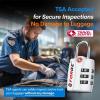 imageForge Luggage Locks TSA Approved 4 Pack 4 Colors Small Combination Lock with Zinc Alloy Body Open Alert Easy Read Dials for Travel Suitcase Bag Backpack LockersWhite 2 Locks