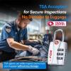 imageForge Luggage Locks TSA Approved 4 Pack 4 Colors Small Combination Lock with Zinc Alloy Body Open Alert Easy Read Dials for Travel Suitcase Bag Backpack LockersSilver