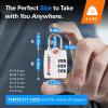 imageForge Luggage Locks TSA Approved 4 Pack 4 Colors Small Combination Lock with Zinc Alloy Body Open Alert Easy Read Dials for Travel Suitcase Bag Backpack LockersWhite 2 Locks