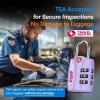 imageForge Luggage Locks TSA Approved 4 Pack 4 Colors Small Combination Lock with Zinc Alloy Body Open Alert Easy Read Dials for Travel Suitcase Bag Backpack LockersPurple 2PK