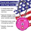 imageForge Quality TSA Approved Luggage Locks for Travel Accessories Suitcase Pelican case Set Your own Combination Zinc Alloy BodyCable Locks Pink 2 LocksPink 2PK