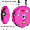 imageForge Quality TSA Approved Luggage Locks for Travel Accessories Suitcase Pelican case Set Your own Combination Zinc Alloy BodyCable Locks Pink 2 LocksPink 2PK