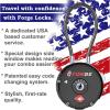 imageForge Quality TSA Approved Luggage Locks for Travel Accessories Suitcase Pelican case Set Your own Combination Zinc Alloy BodyCable Locks Pink 2 LocksBlack 2PK