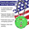 imageForge Quality TSA Approved Luggage Locks for Travel Accessories Suitcase Pelican case Set Your own Combination Zinc Alloy BodyCable Locks Pink 2 LocksGreen 2PK