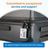imageForge TSA Approved Luggage Locks 4 Digit Combination TSA Travel Locks with TSA008 Open Alert Indicator Zinc Alloy Body for Luggage Suitcase Backpack and More Black 4 Locks4 Colors 4 PK