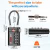 imageForge TSA Approved Luggage Locks 4 Digit Combination TSA Travel Locks with TSA008 Open Alert Indicator Zinc Alloy Body for Luggage Suitcase Backpack and More Black 4 LocksBlack