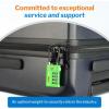 imageForge TSA Approved Luggage Locks 4 Digit Combination TSA Travel Locks with TSA008 Open Alert Indicator Zinc Alloy Body for Luggage Suitcase Backpack and More Black 4 LocksGreen 2 PK