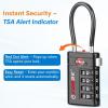 imageForge TSA Approved Luggage Locks 4 Digit Combination TSA Travel Locks with TSA008 Open Alert Indicator Zinc Alloy Body for Luggage Suitcase Backpack and More Black 4 LocksBlack