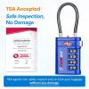 imageForge TSA Approved Luggage Locks 4 Digit Combination TSA Travel Locks with TSA008 Open Alert Indicator Zinc Alloy Body for Luggage Suitcase Backpack and More Black 4 Locks3 Colors 6 PK