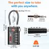 imageForge TSA Approved Luggage Locks 4 Digit Combination TSA Travel Locks with TSA008 Open Alert Indicator Zinc Alloy Body for Luggage Suitcase Backpack and More Black 4 LocksBlack 2 PK